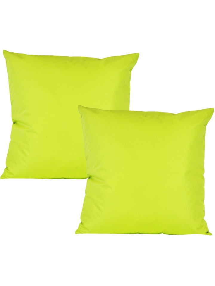 2er Set Outdoor Kissenhülle 50x50cm in Limette