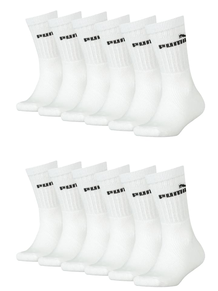 Socken PUMA JUNIOR CREW 12P in White