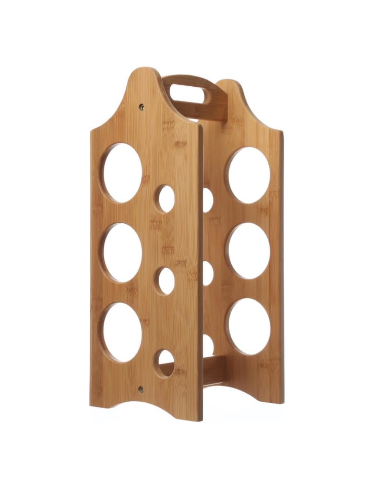 Weinregal für 6 Flaschen Weinflaschenregal Holzregal H: 47cm in natur