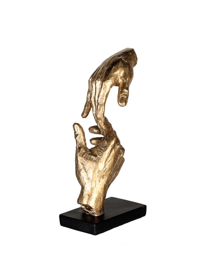 Skulptur Two hands goldfarben - (H) 29 cm
