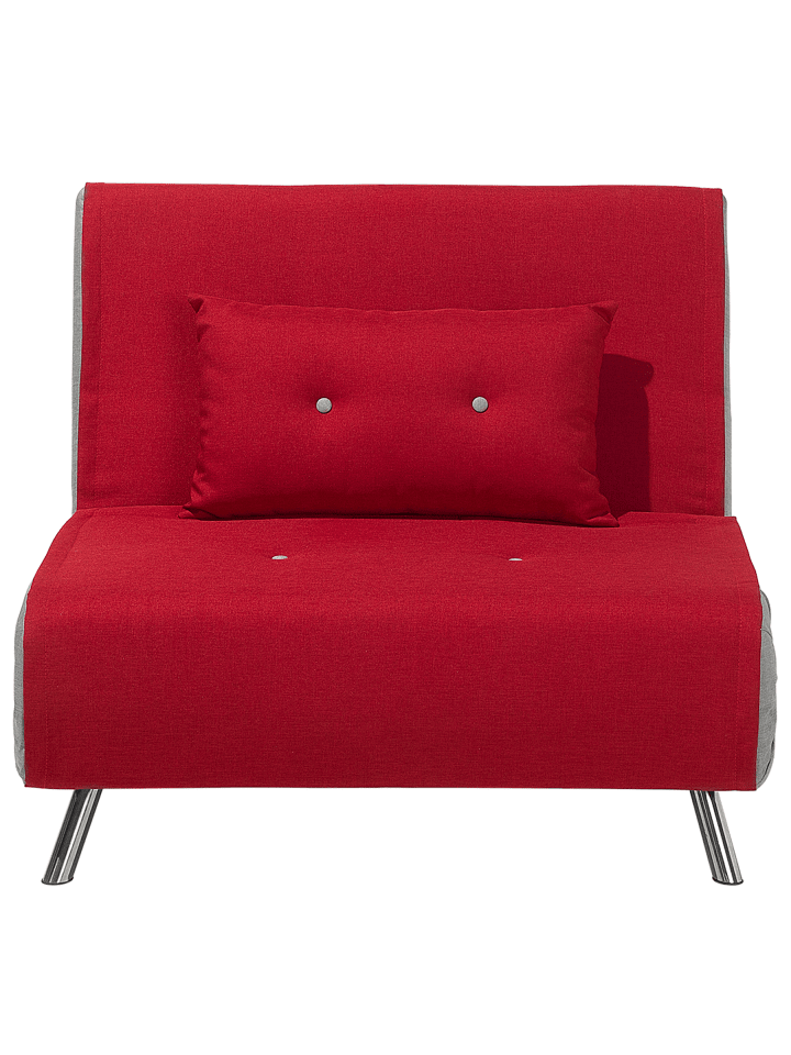 2-tlg Einzelsofa FARRIS in Rot/Silber