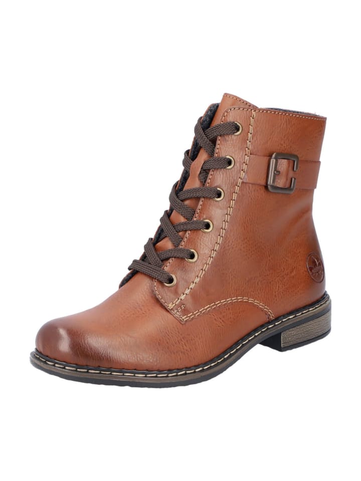 Schnürstiefeletten in Braun