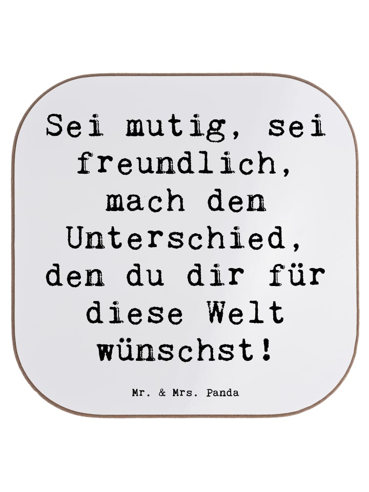 Coaster Spruch Freundlichkeiten verbreiten mit ... in Weiß