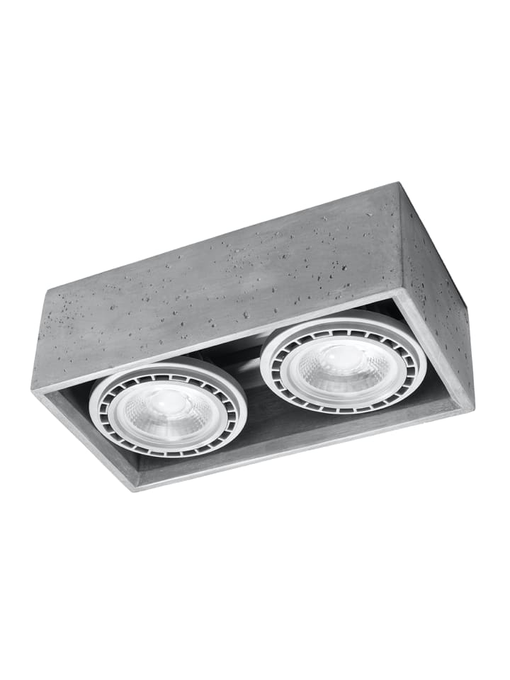 Deckenleuchte POSTIGA 2 in Grau H 9 cm