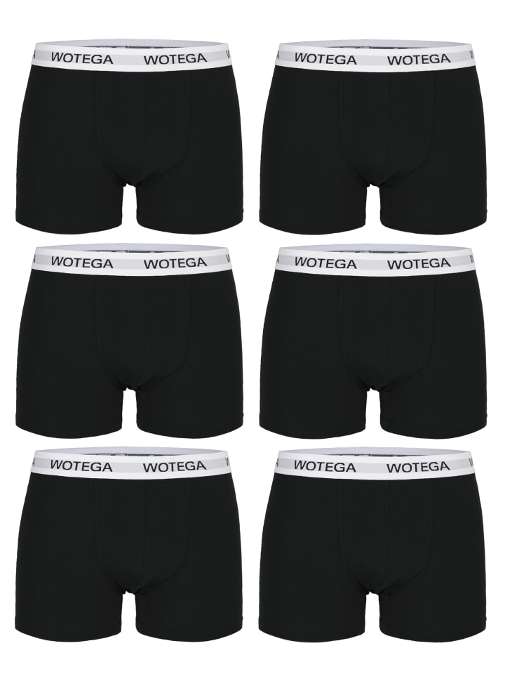 6er-Set: Boxershorts Joe in Schwarz