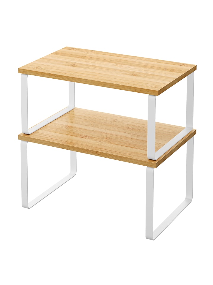 2er-Set: Küchenregal Bystro in Weiß-Beige - (B)19.5 x (H)15.6 x (T)29.7 cm