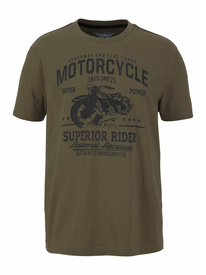 T-Shirt in olivgrün