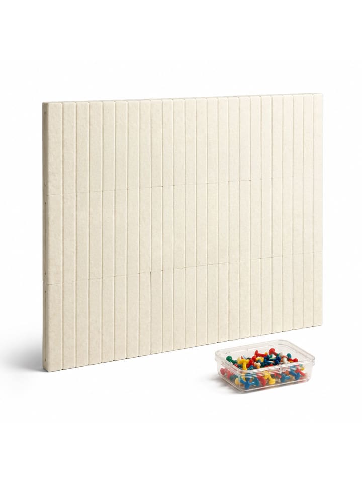 9-tlg. Filzpinnwand-Set in Beige - 30x40 cm