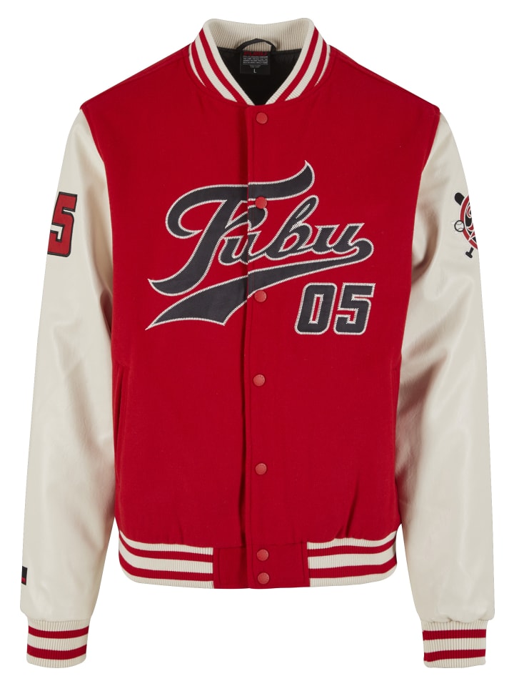 College Jacket in red/offwhite