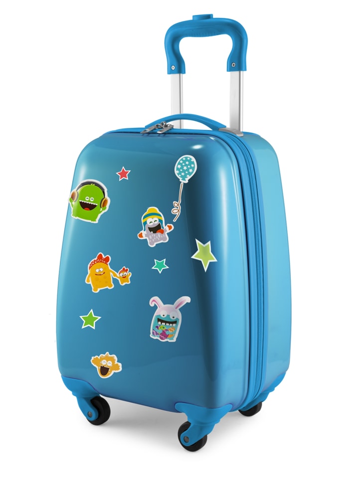 For Kids - Kindertrolley mit Aufklebern in Cyanblau