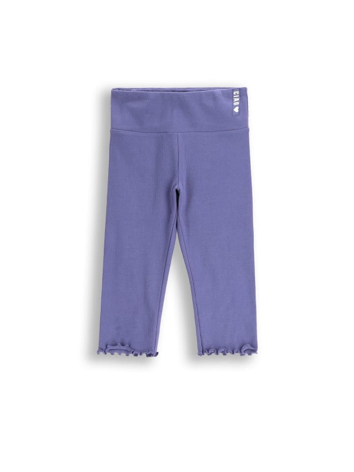 3/4-Leggings mit Rippstruktur in dunkelblau