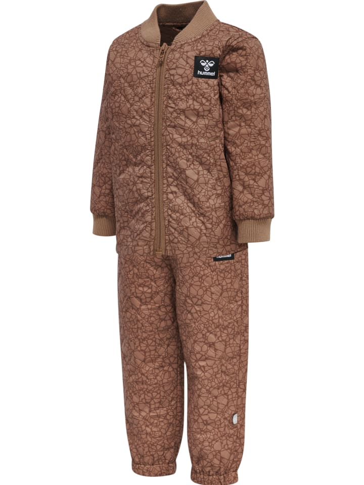 Verstellbare Taille Thermo Anzug Reflektierend Logo Hmlsobi Jungen in COPPER BROWN
