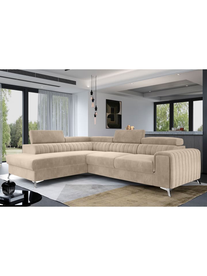 Lauryn Recamiere Links in Beige - (L) 205 x (B) 278 x (H) 92 cm