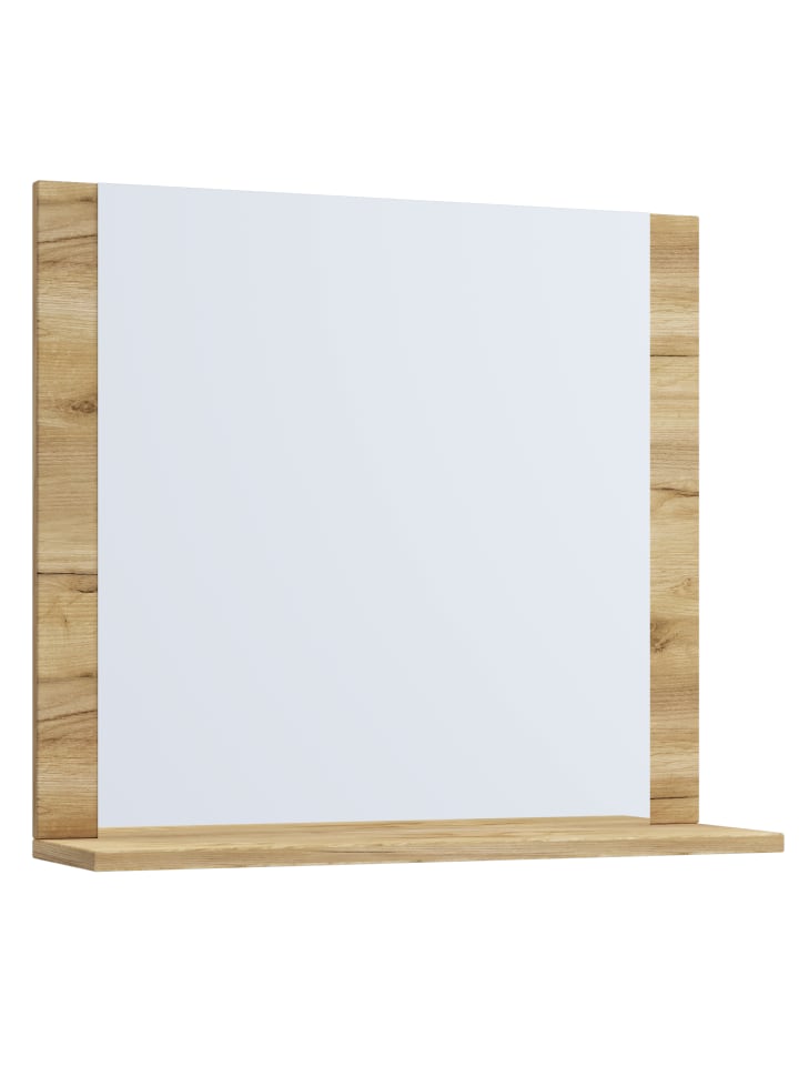 Badspiegel Wandspiegel Bad Spiegel Lendas 55x80 cm in Honig-Eiche