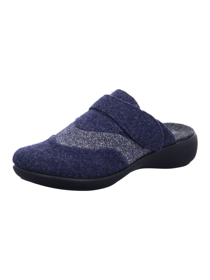 Komfort Slipper für Damen in dunkel-blau