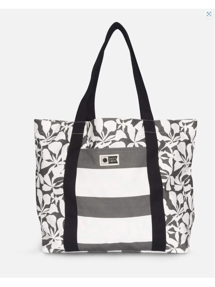 Ashore Strandtasche in Schwarz/Weiß