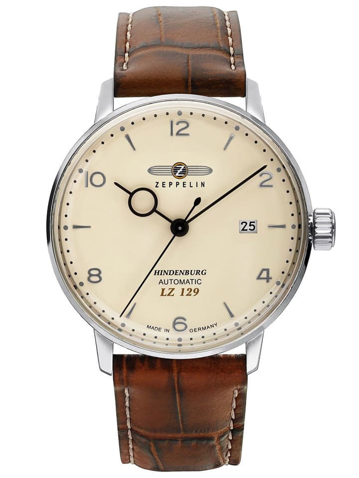 Herren-Automatikuhr LZ129 Hindenburg Lederband braun