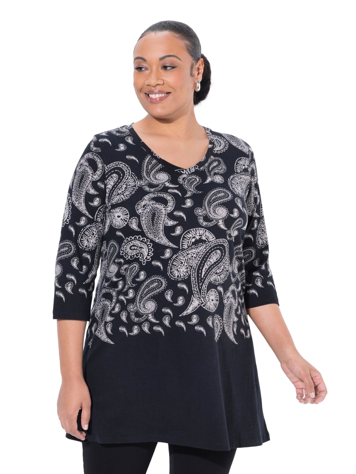 Longshirt in schwarz