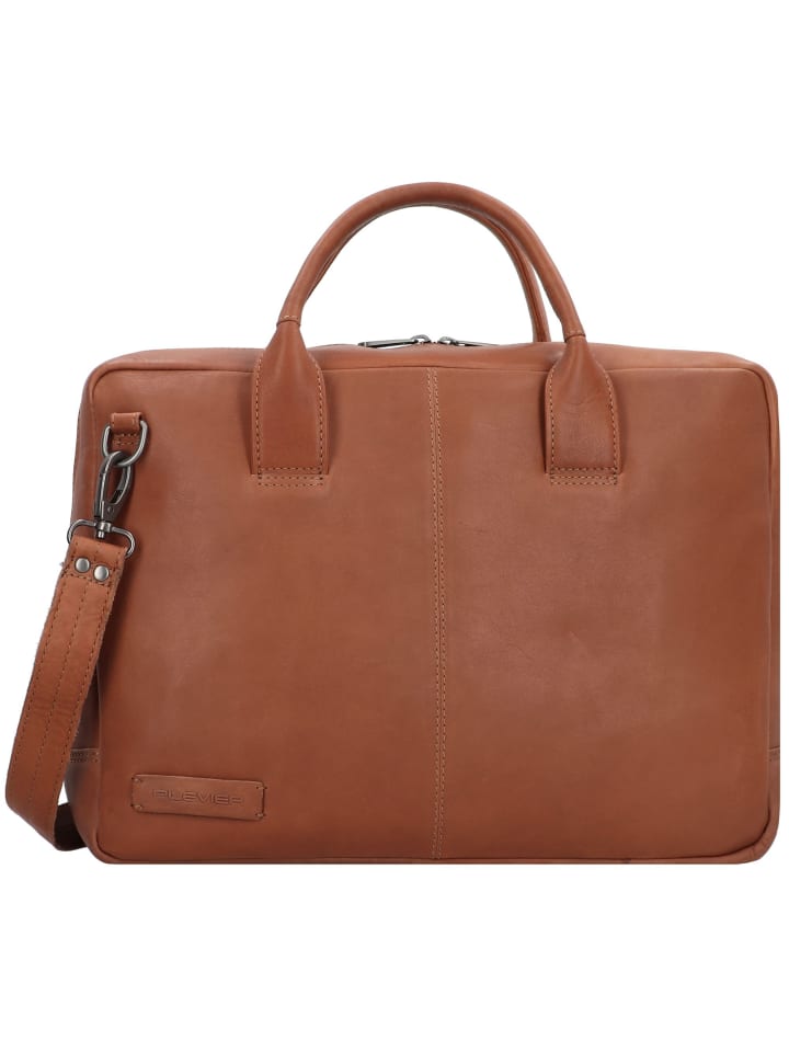 Gherkin Gherkin Aktentasche Leder 40 cm Laptopfach cognac