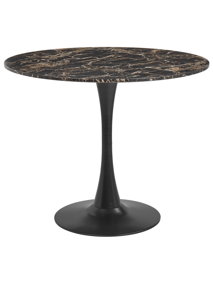 Esszimmertisch BOCA in Schwarz/Gold - (W) 90 x (H) 74 x (L) 90 cm