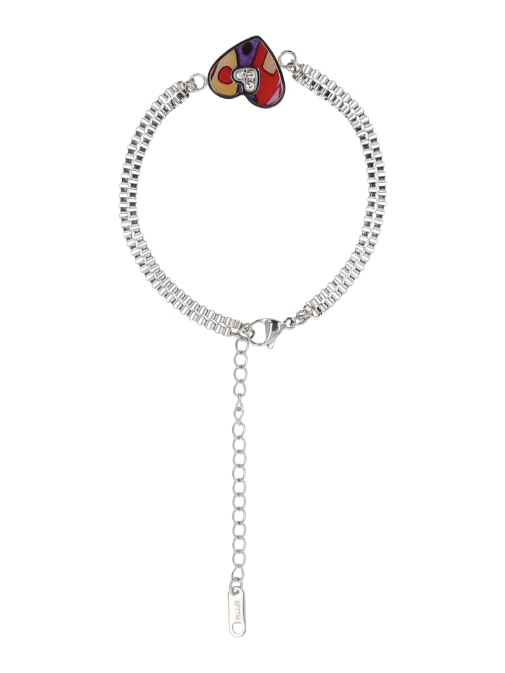 Women Multi-Chain Bracelet in Silver Multicolor