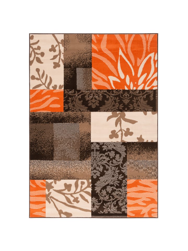 Teppich Samba Karo in orange