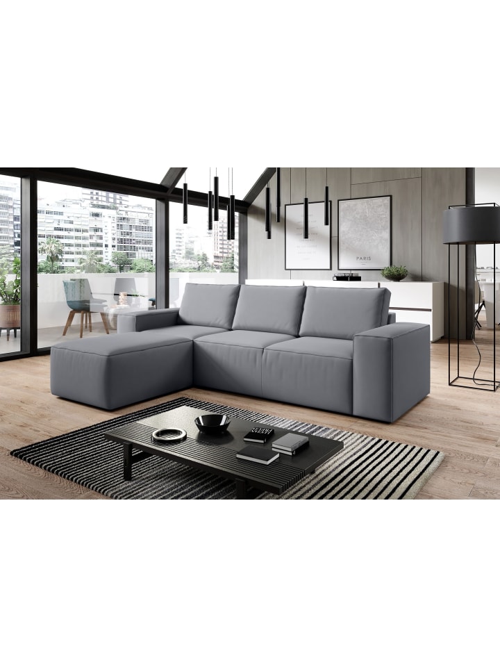 Rush Recamiere Links in Charcoal -  (L) 302 x (B) 302 x (H) 95 cm