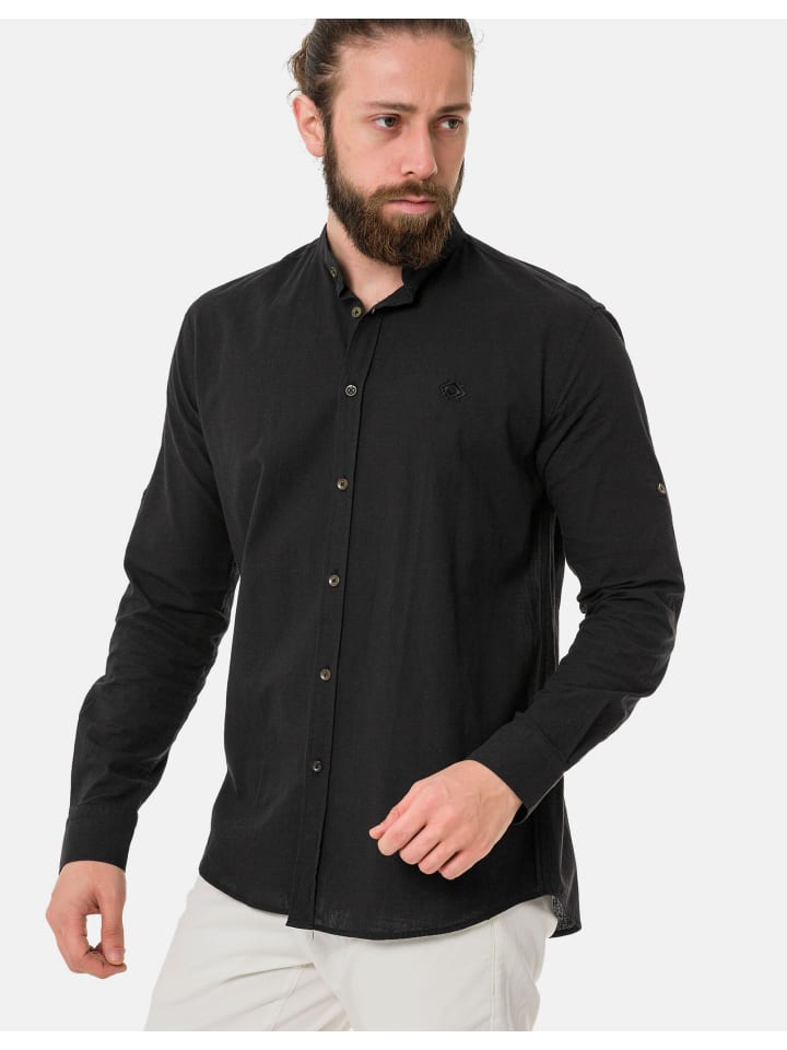Langarmhemd CH198 in BLACK