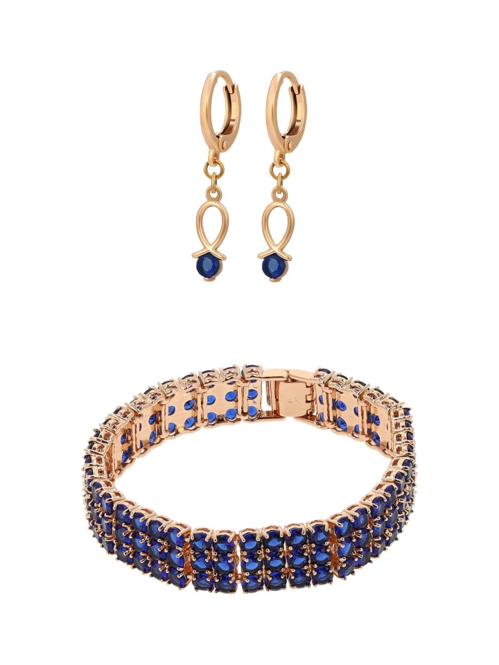 Women Jewelry Set in rose gold navy