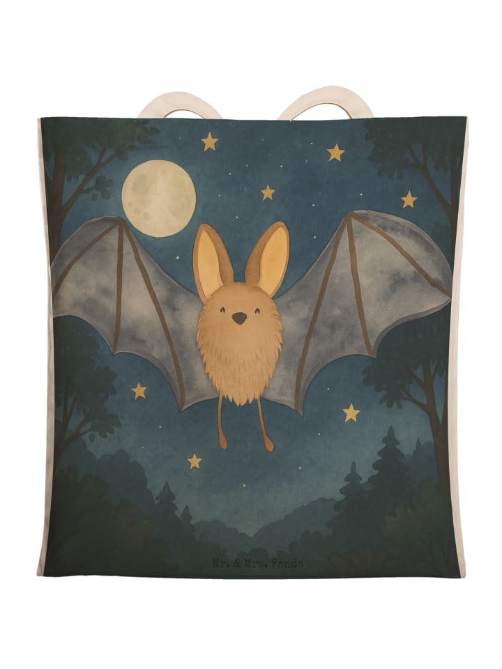 Shopper-Tasche Fledermaus Flügel Design ohne Sp... in Weiß