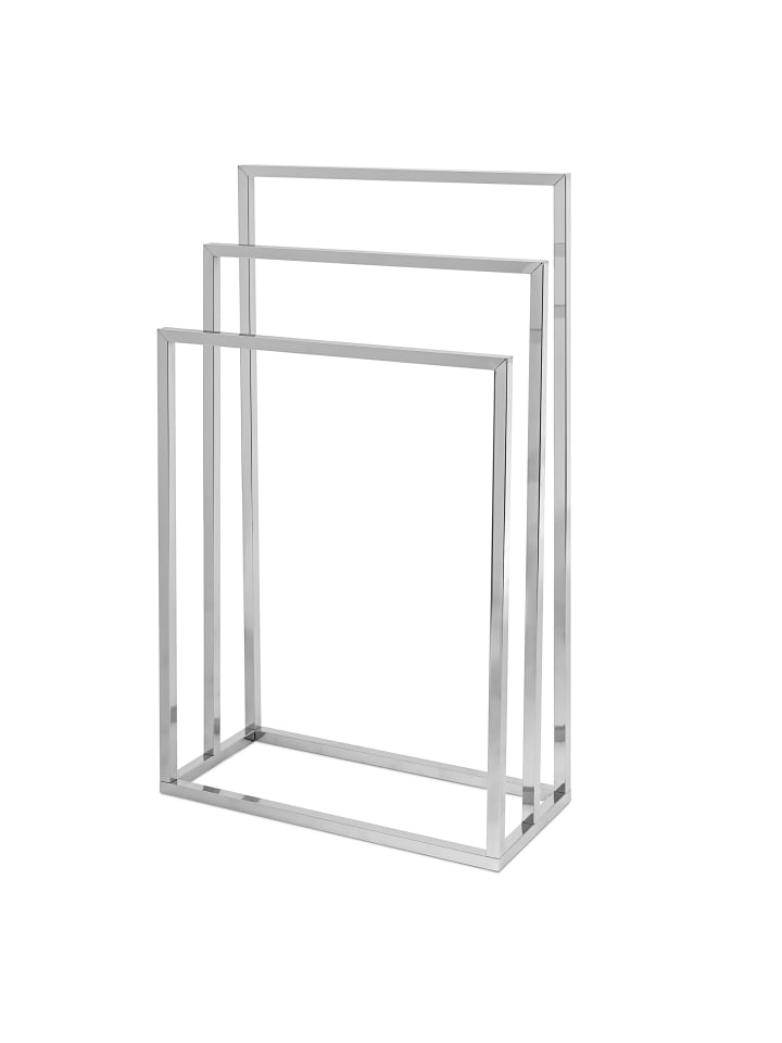 Handtuchständer in Silber - (B)46 x (H)82,5 x (T)21 cm