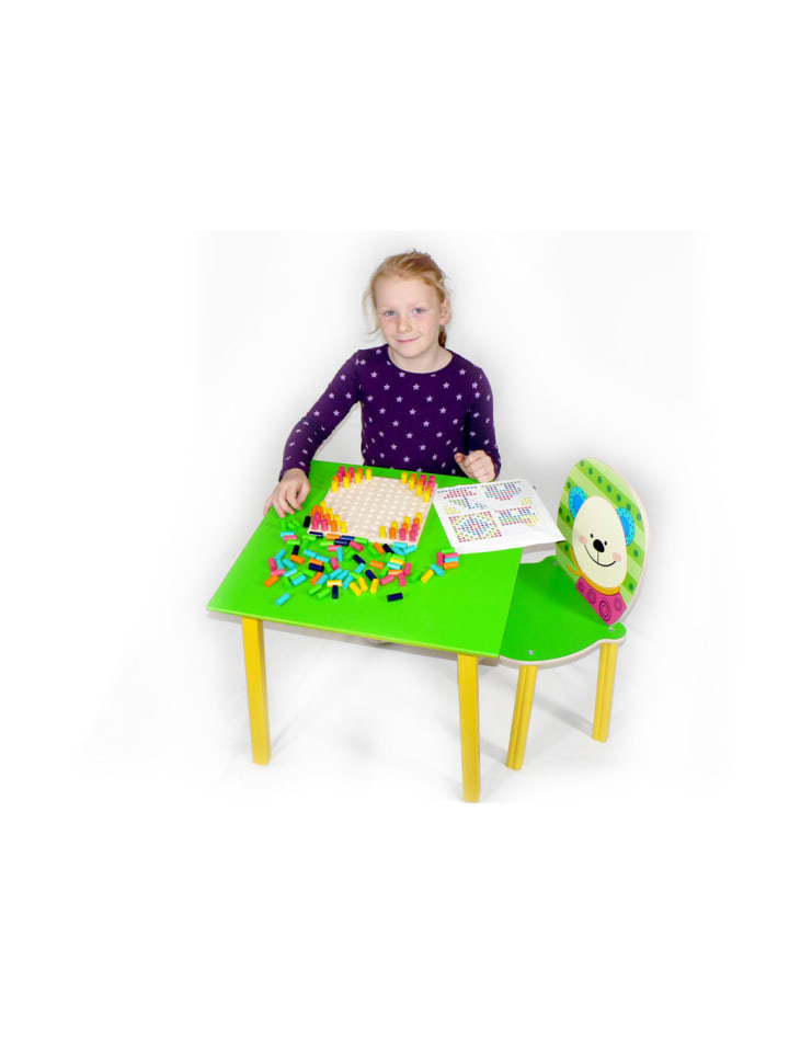 Kindertisch "Hellgrün" in Bunt