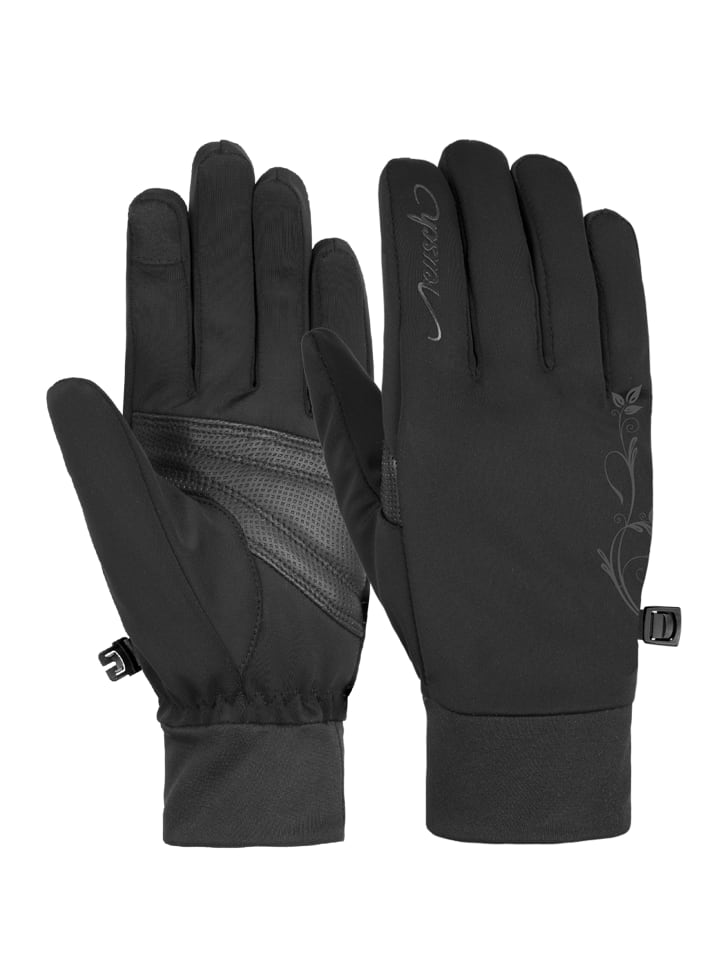 Fingerhandschuhe Saskia Touch-tec in black / black