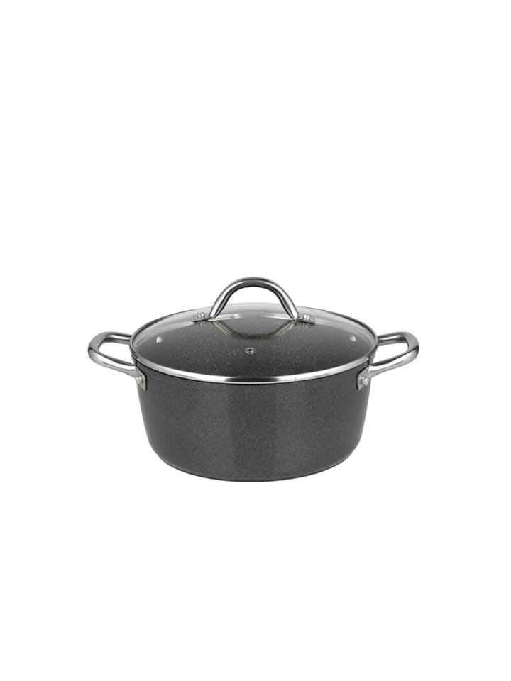 Michelino Marie Bratentopf mit Glasdeckel, ø20 cm in Schwarz