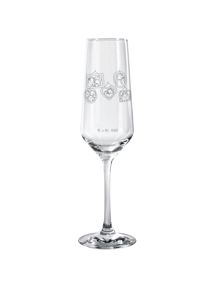 Sektglas Igel Familie ohne Spruch in Transparent