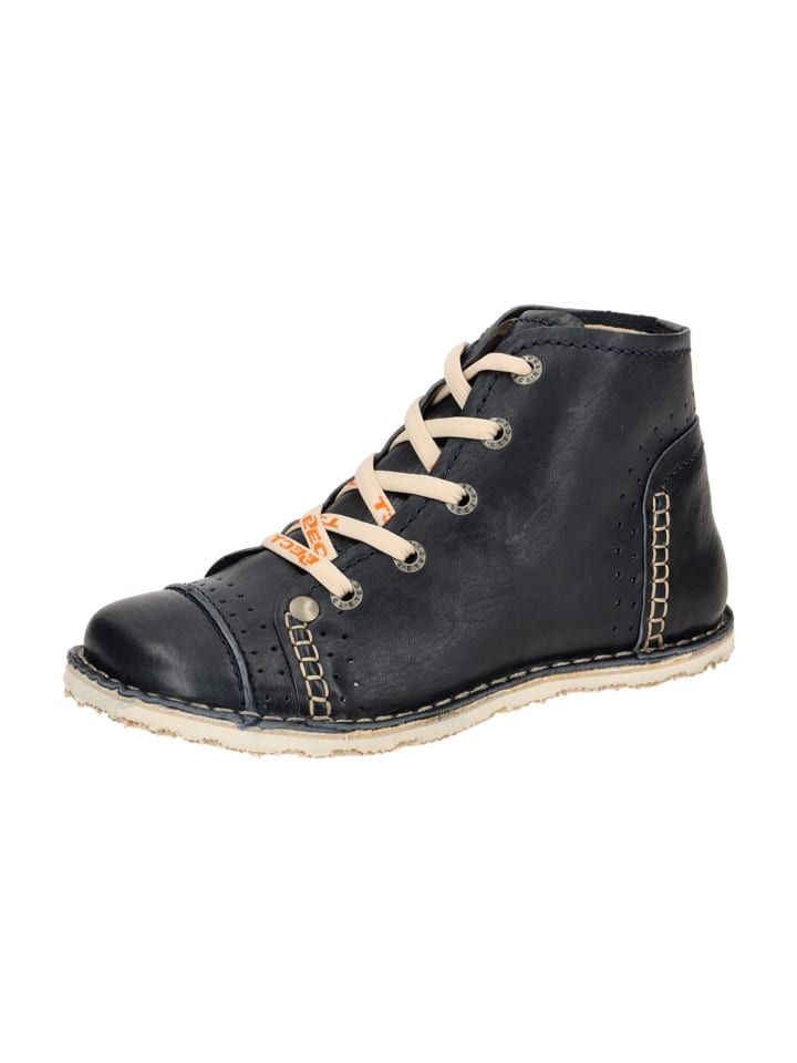 Schnürstiefeletten in Blau
