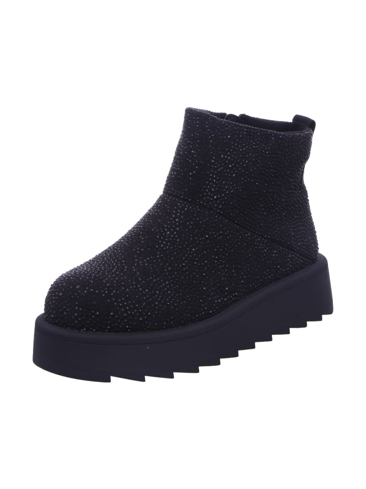 Schlupfstiefelette in schwarz