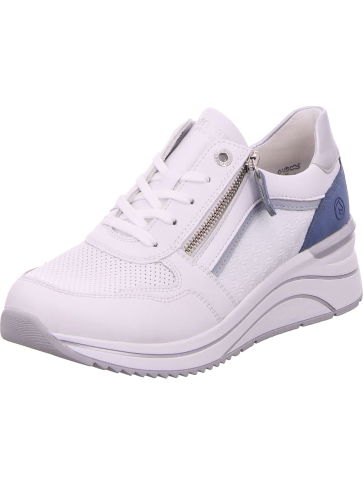 Lowtop-Sneaker in weiss/weiss/bleu