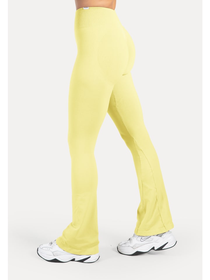Schlaghose Leggings Aylin Scrunch in Gelb