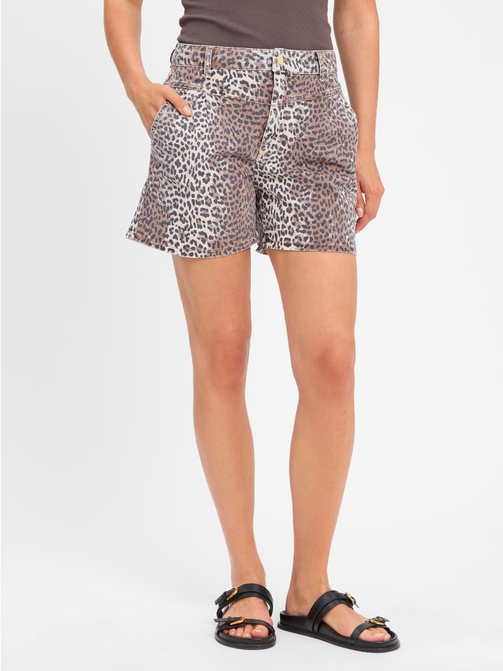 Shorts Leopard Print in braun schwarz - 0001