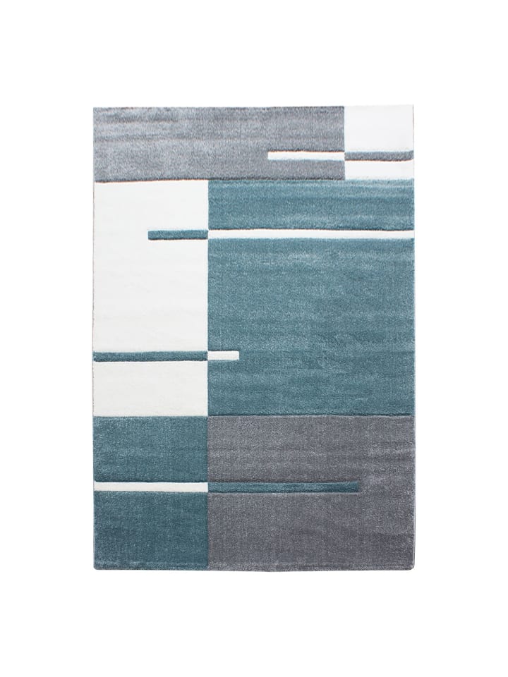 Kurzflor Teppich Hara in Blau
