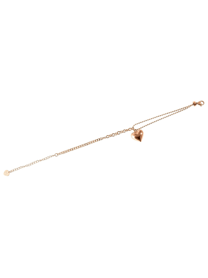 Damen Armband – Herz aus Edelstahl 17 cm in gold