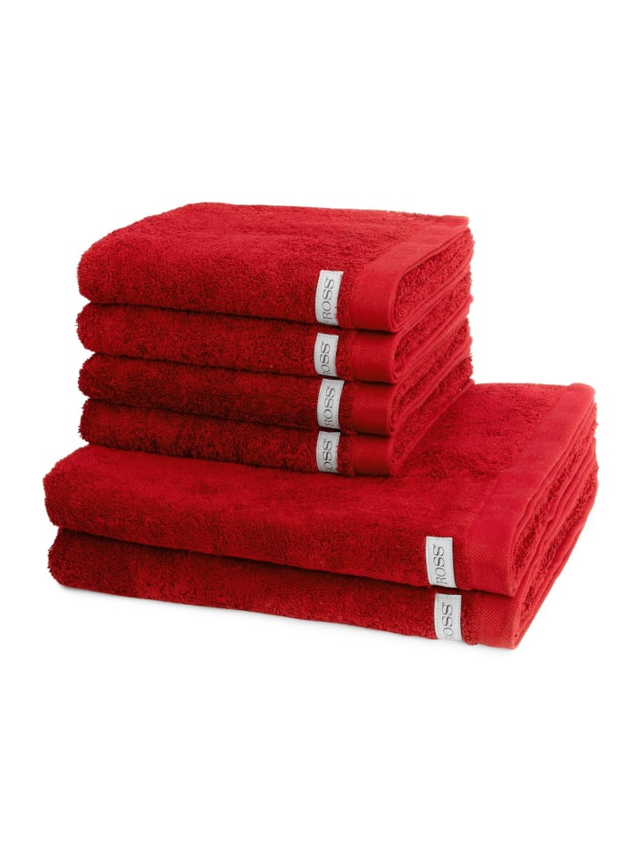 4 X Handtuch 2 X Duschtuch im Set Sinfonie in Kirsche