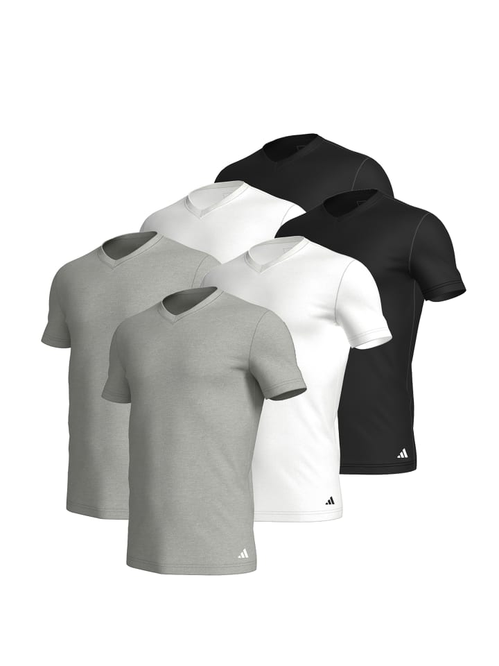T-Shirt T-Shirt Basic V-Neck 6P in Multi