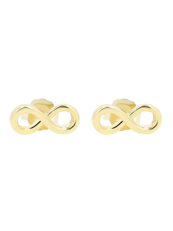 Damen Ohrringe – Ohrstecker Unendlichkeitszeichen aus 925 Silber in gold