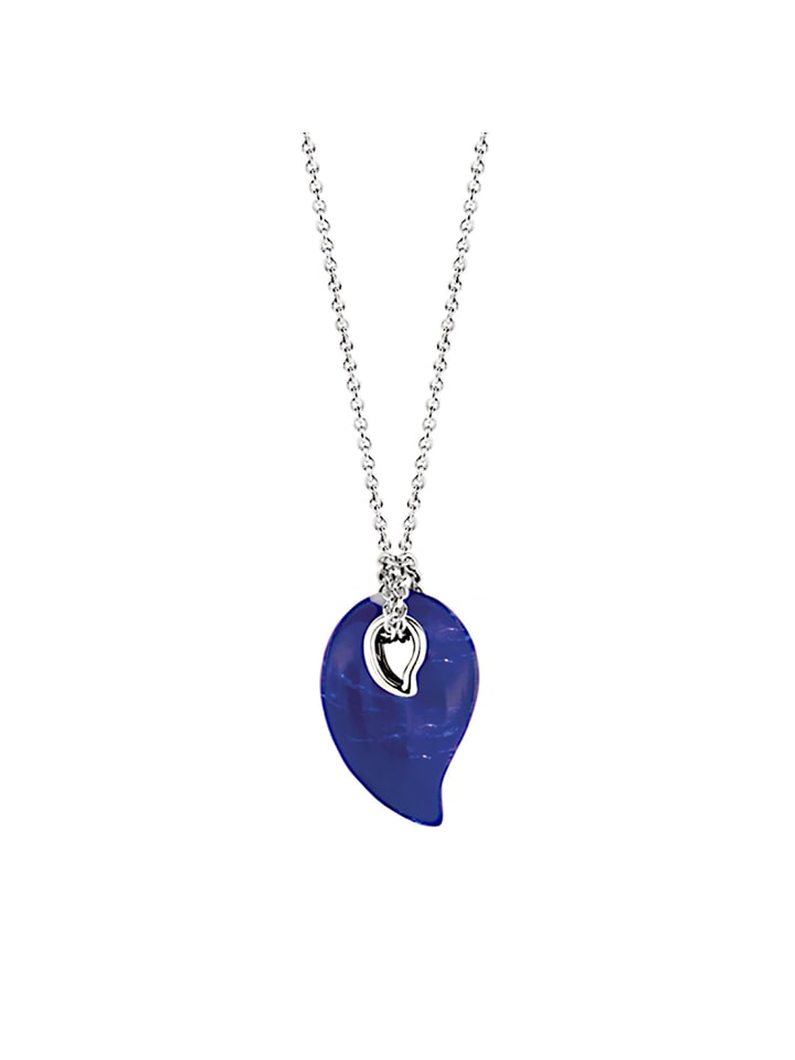 Kette "Collier mit dunkelblauen Stein" in Silber