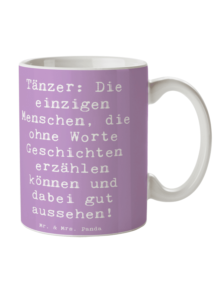 Tasse Spruch Tanzen Geschichten mit Spruch in Lavendeltraum