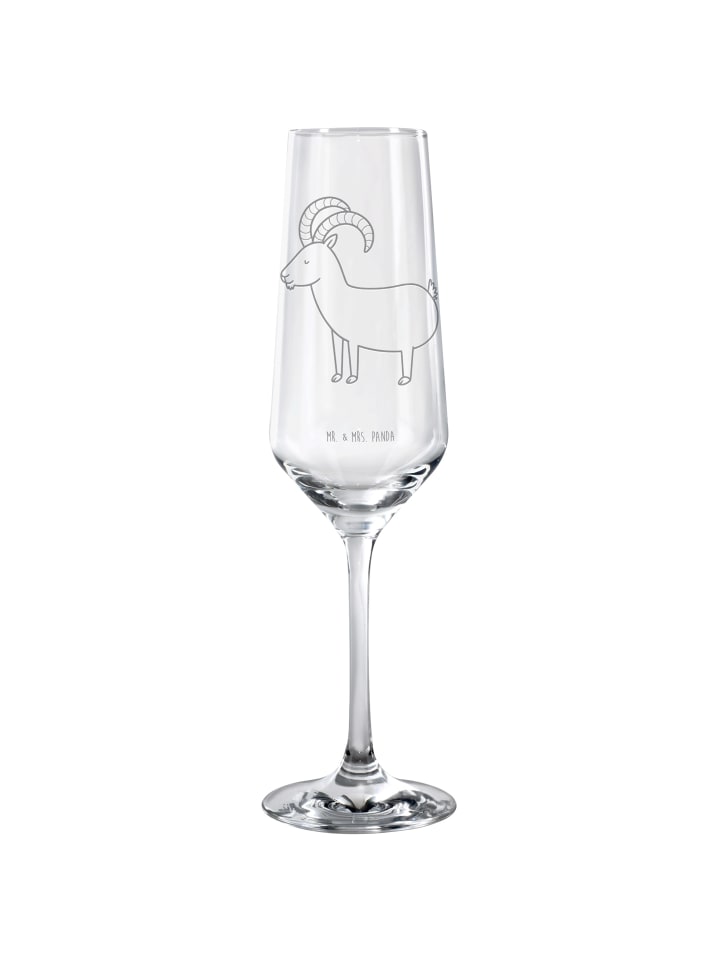Champagnerglas Sternzeichen Steinbock ohne Spruch in Transparent