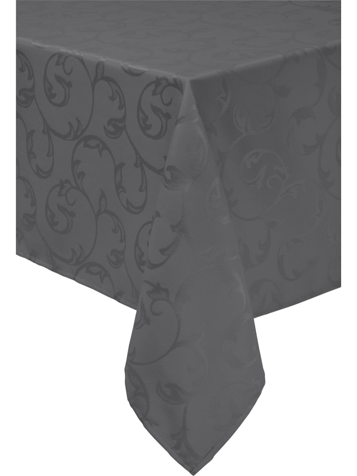 Jacquard Tischdecke Greven in anthrazit