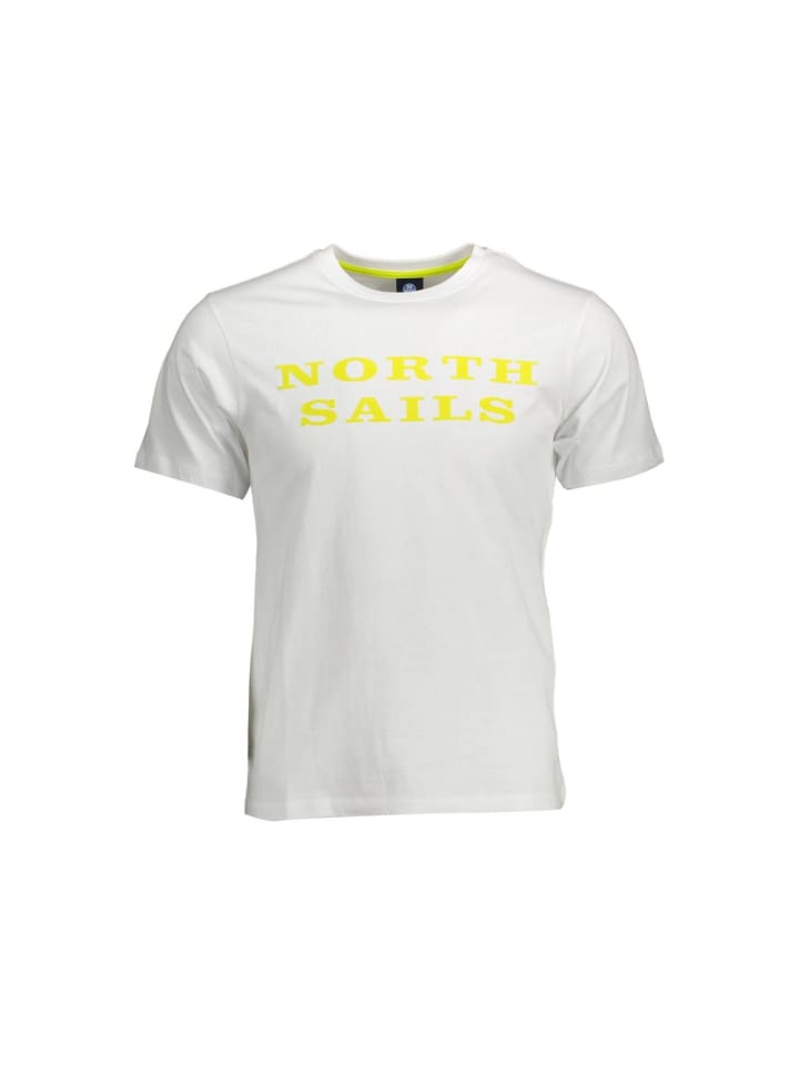 Weiß Baumwolle Herren T-Shirt